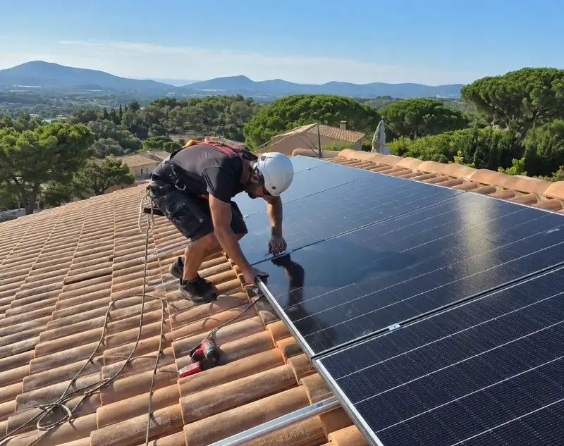 Installateur panneaux solaires Chusclan — pose photovoltaïque sur toiture