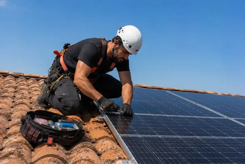 Maintenance et monitoring de panneaux solaires à Chusclan